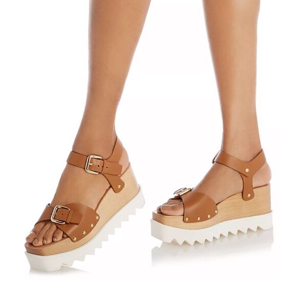 Stella McCartney Elyse Wedge Platform Sandals NWT - Picture 2 of 11